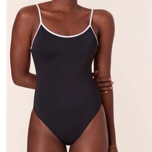 Andie x Mindy The Bells One Piece Swimsuit Black size L NWT